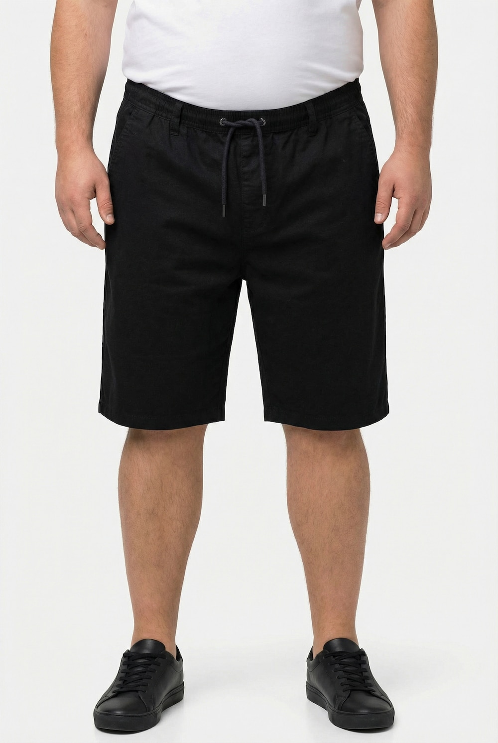 Men+ Leinenmix-Bermuda, Relaxed Fit, Elastikbund, bis 8 XL