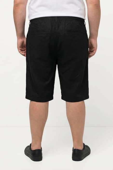 Men+ Leinenmix-Bermuda, Relaxed Fit, Elastikbund, bis 8 XL