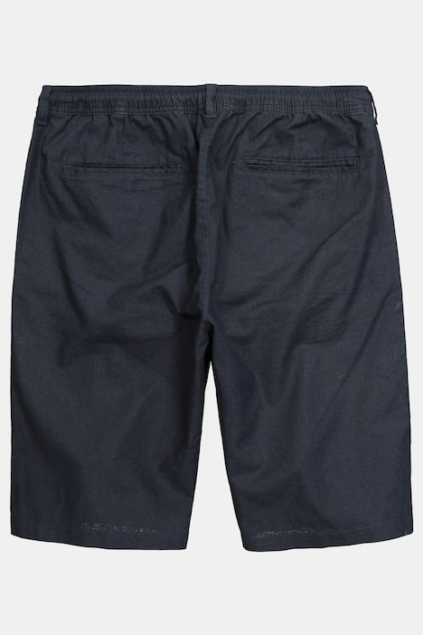 Men+ Leinenmix-Bermuda, Relaxed Fit, Elastikbund, bis 8 XL