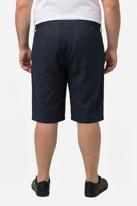 Men+ Leinenmix-Bermuda, Relaxed Fit, Elastikbund, bis 8 XL