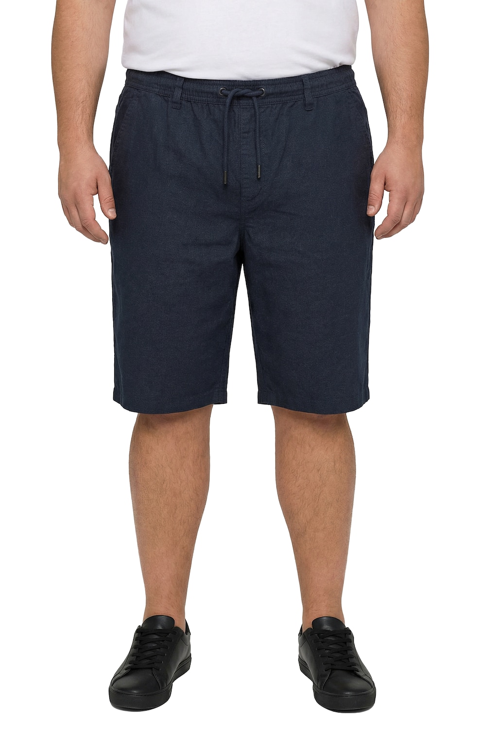 Stora storlekar Shorts i linnemix, Her, blå, storlek: 6XL, Linne/Bomull, Men Plus