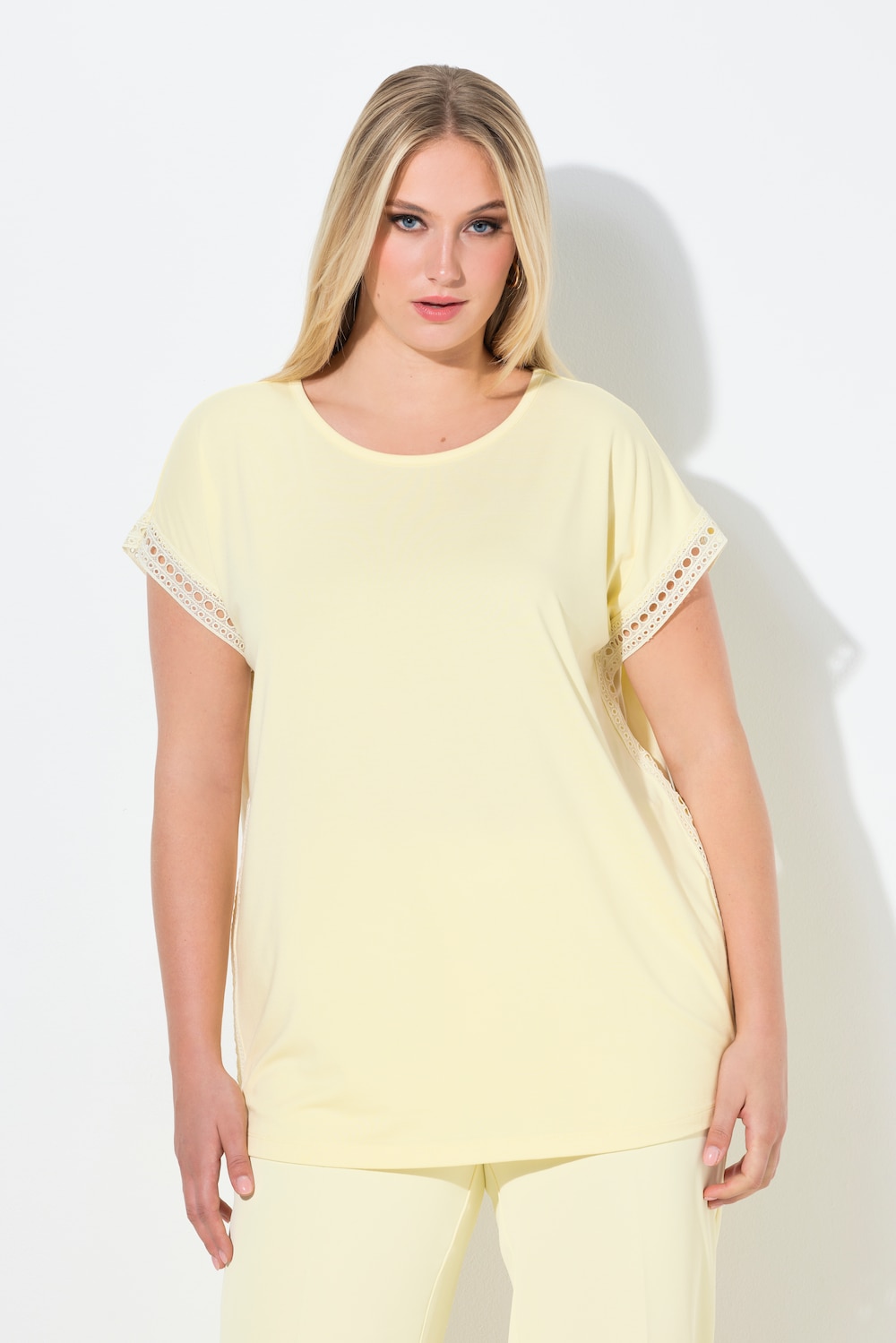 Große Größen T-Shirt, Damen, beige, Größe: 58/60, Viskose/Polyester, Ulla Popken