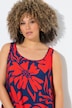 High Contrast Tropical  Sleeveless A-Line Dress