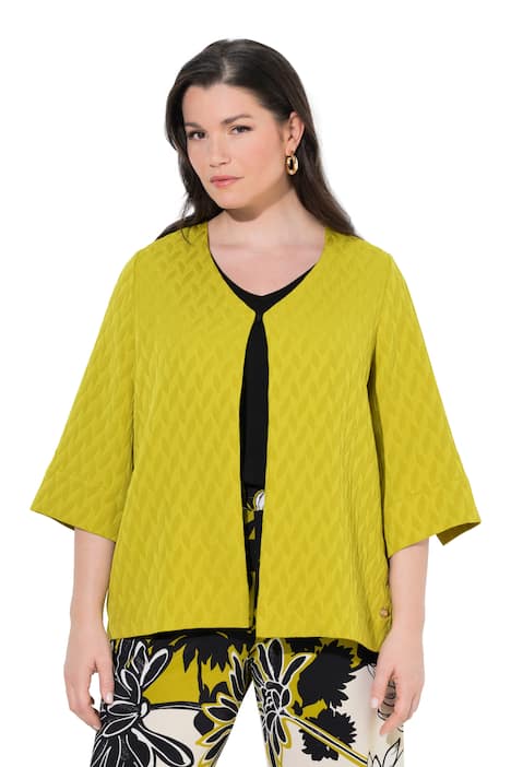 Bunda, zapínání na háčky, V výstřih, 3/4 rukáv