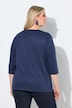 Sweatshirt, asymmetrisch, ronde hals, 3/4-mouwen, modalmix