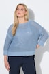 Pullover, Pailletten, Oversized, Rundhals, 3/4-Arm