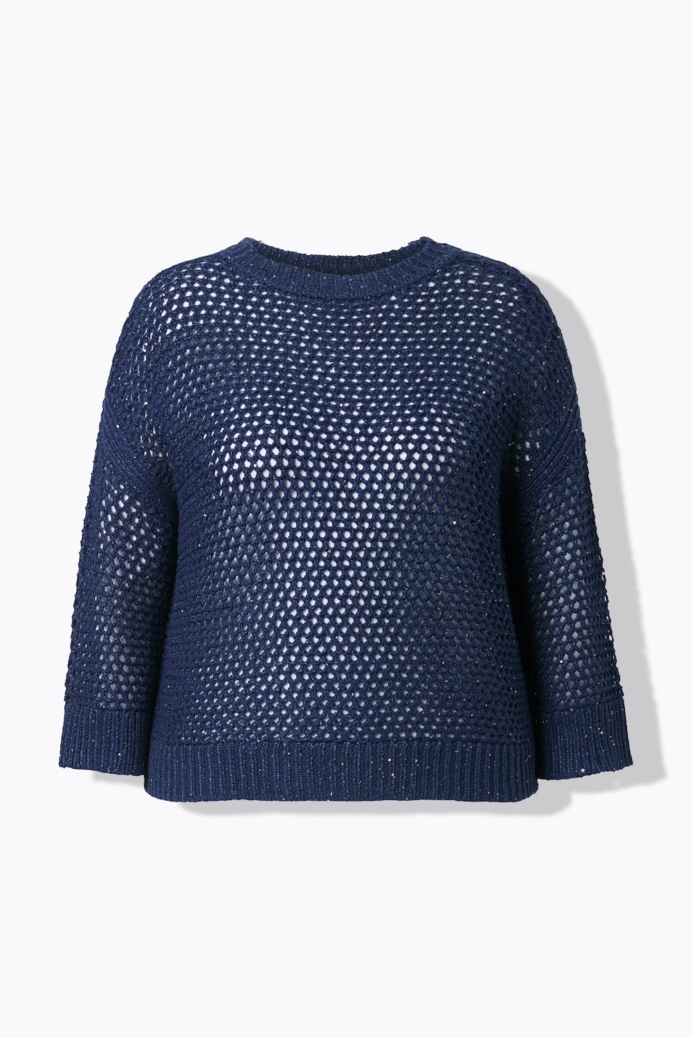 Stora storlekar Tröja, Dam, blå, storlek: 42/44, Polyester/Bomull/Syntetfibrer, Ulla Popken