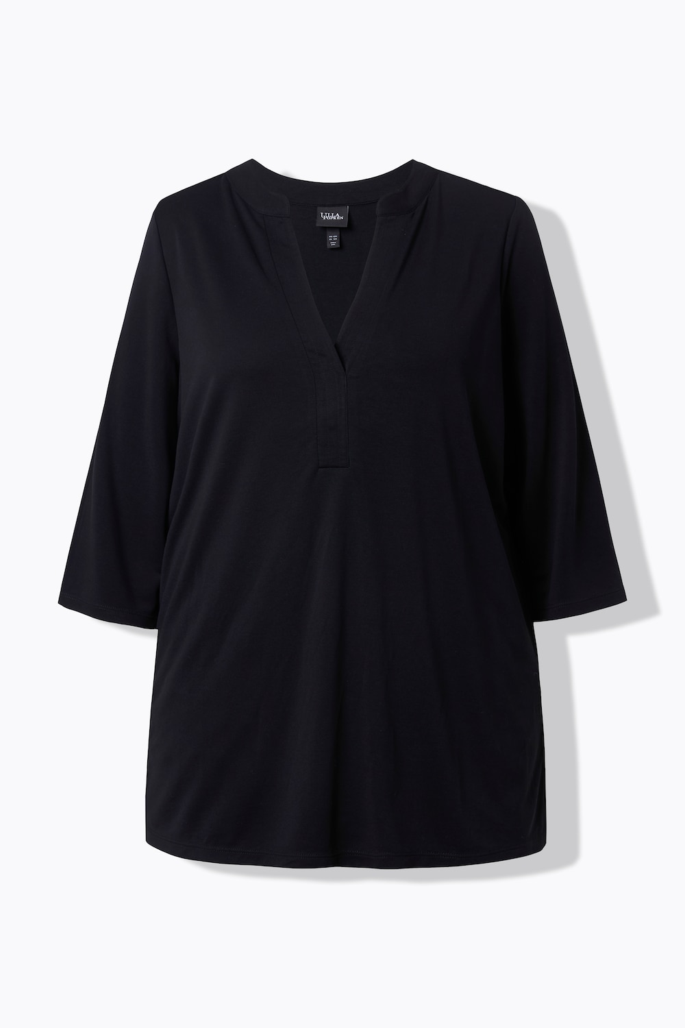 Stora storlekar Tunikatopp, Dam, svart, storlek: 62/64, Syntetfibrer/Polyester, Ulla Popken