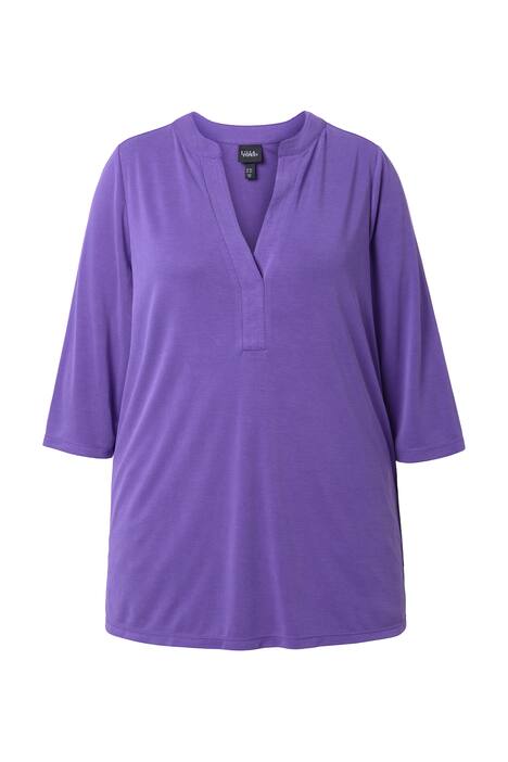 Tunikové tričko, A střih, tunikový výstřih, 3/4 rukávy