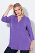 Tunika-Shirt, A-Linie, Tunika-Ausschnitt, 3/4-Arm