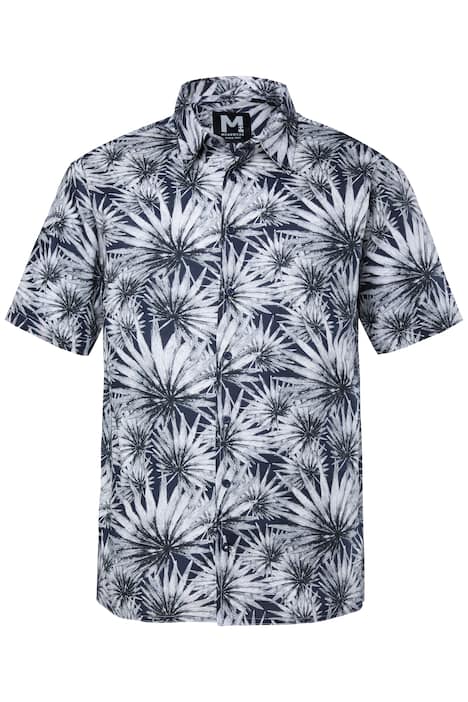 Košile Men+, krátké rukávy, Kent límeček, potisk, Comfort střih, do 8XL