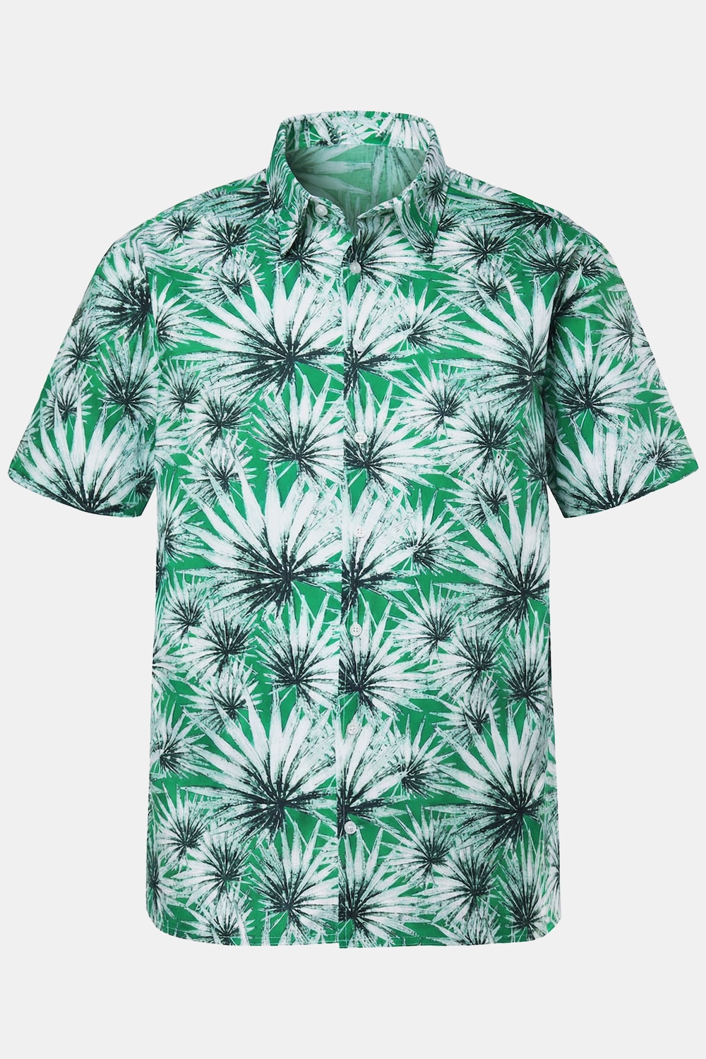 Men+ skjorte, korte ærmer, Kent-krave, print, Comfort Fit, til 8XL