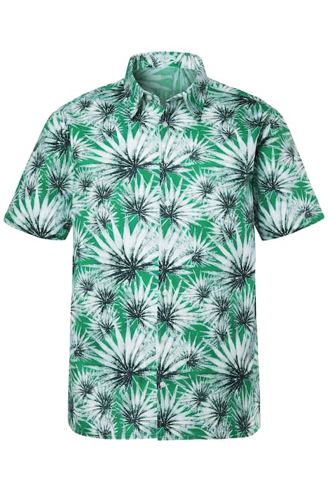 Košile Men+, krátké rukávy, Kent límeček, potisk, Comfort střih, do 8XL