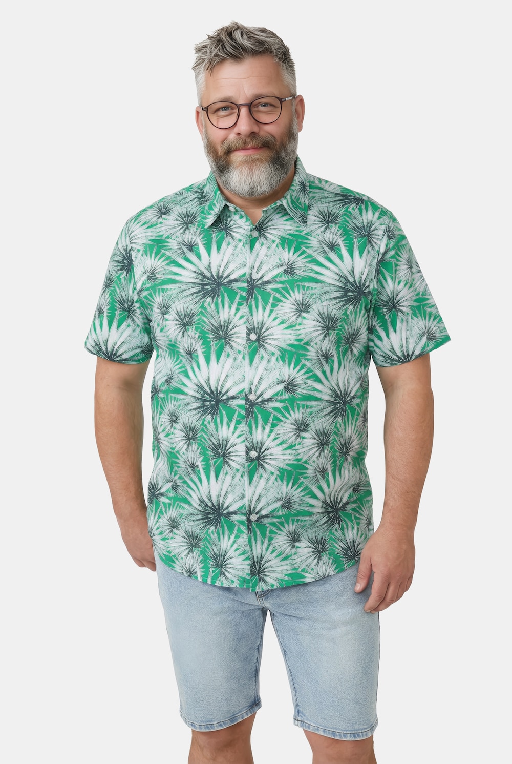 Men+ Hemd, Halbarm, Kentkragen, Print, Comfort Fit, bis 8 XL