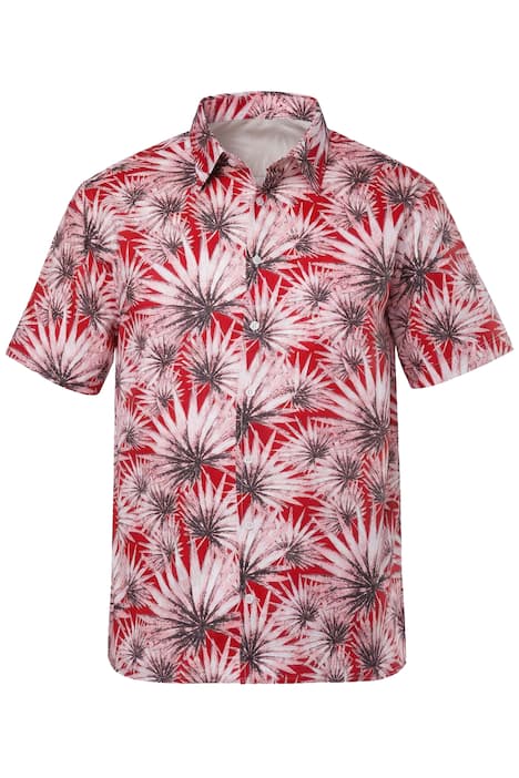 Košile Men+, krátké rukávy, Kent límeček, potisk, Comfort střih, do 8XL