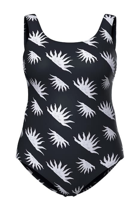 Plavky, slunce, bez měkkých košíčků, kulatý výstřih