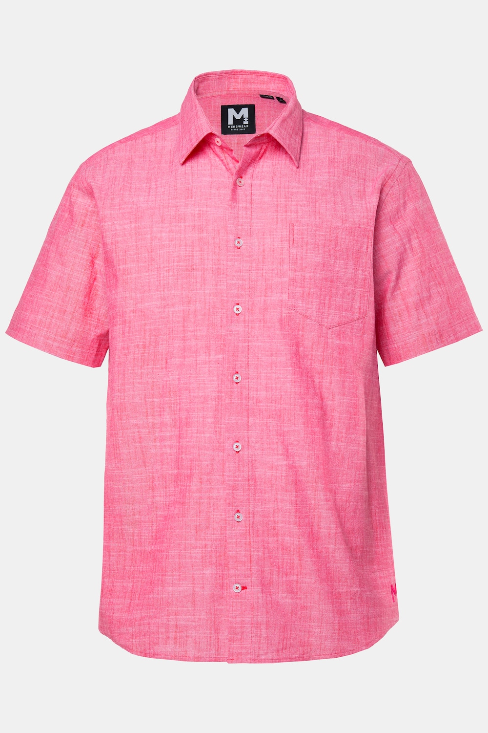 Men+ overhemd, korte mouwen, kentkraag, linnenlook, Comfort Fit, tot 8XL