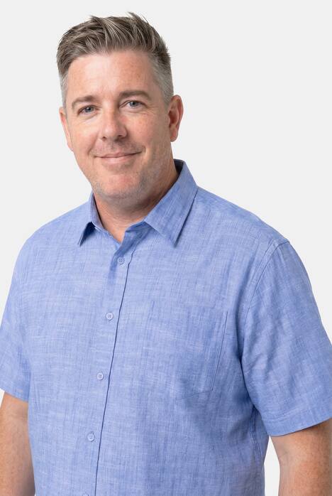 Men+ Hemd, Halbarm, Kentkragen, Leinenoptik, Comfort Fit, bis 8 XL