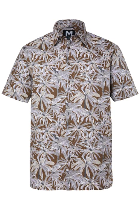 Košile, krátké rukávy, Kent límeček, potisk, Comfort střih, do 8XL