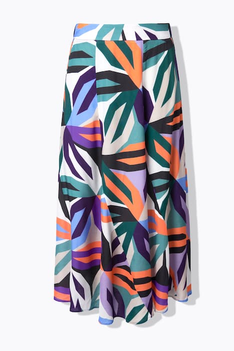 Maxirock, Blüten, A-Linie, Elastikbund