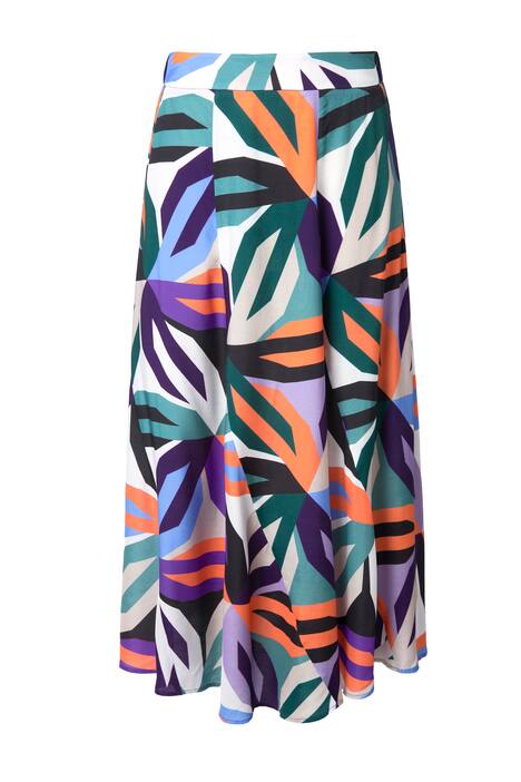 Maxi sukně, květy, A střih, elastický pas