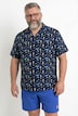 Men+ Viskose-Hemd, Halbarm, Alloverprint, Cubakragen, Cuba Fit, bis 8 XL