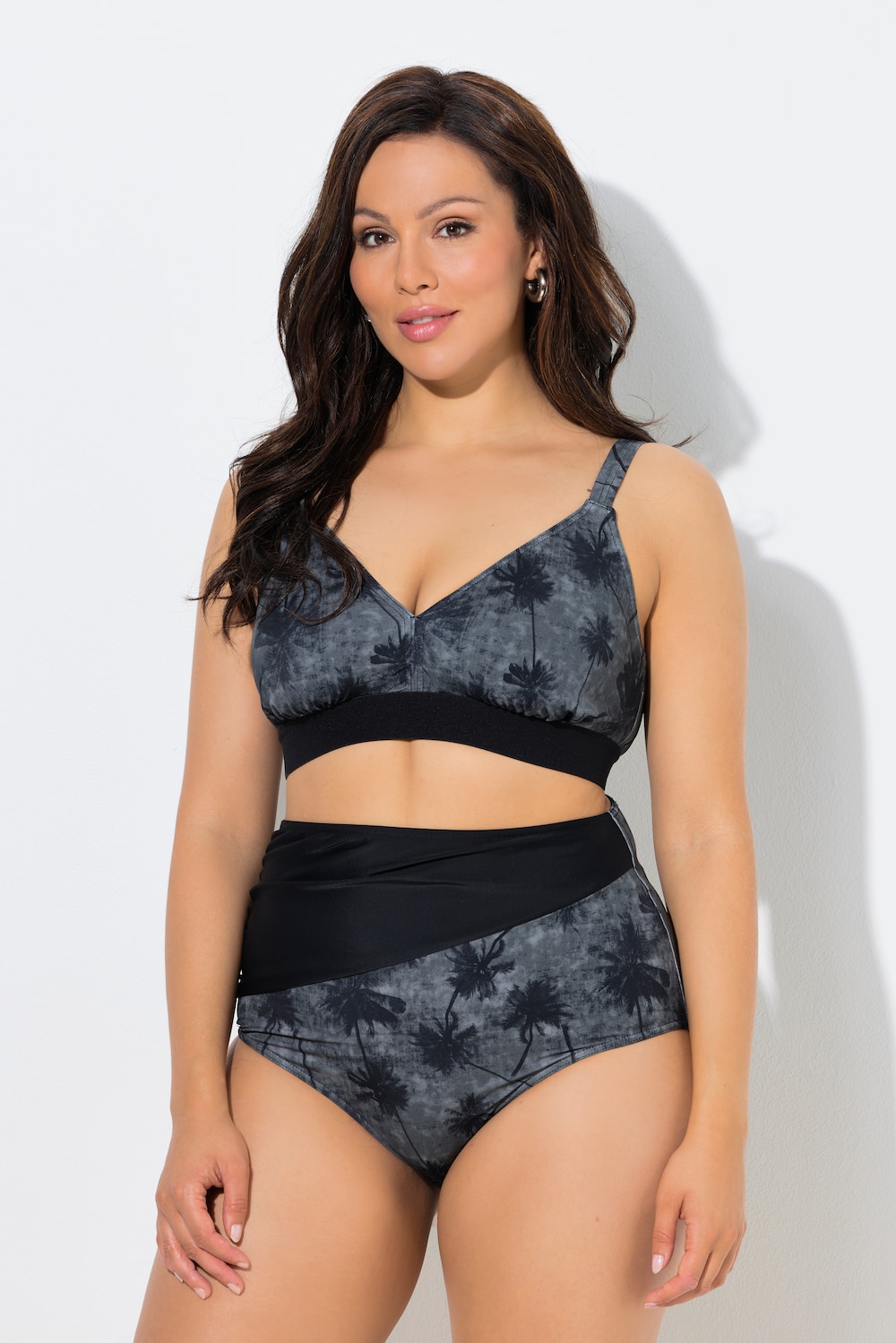 Thumbnail - Große Größen Bikini, Damen, grau, Größe: 42, Polyester/Elasthan, Ulla Popken