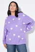 Pullover, Oversize Shape, Hearts