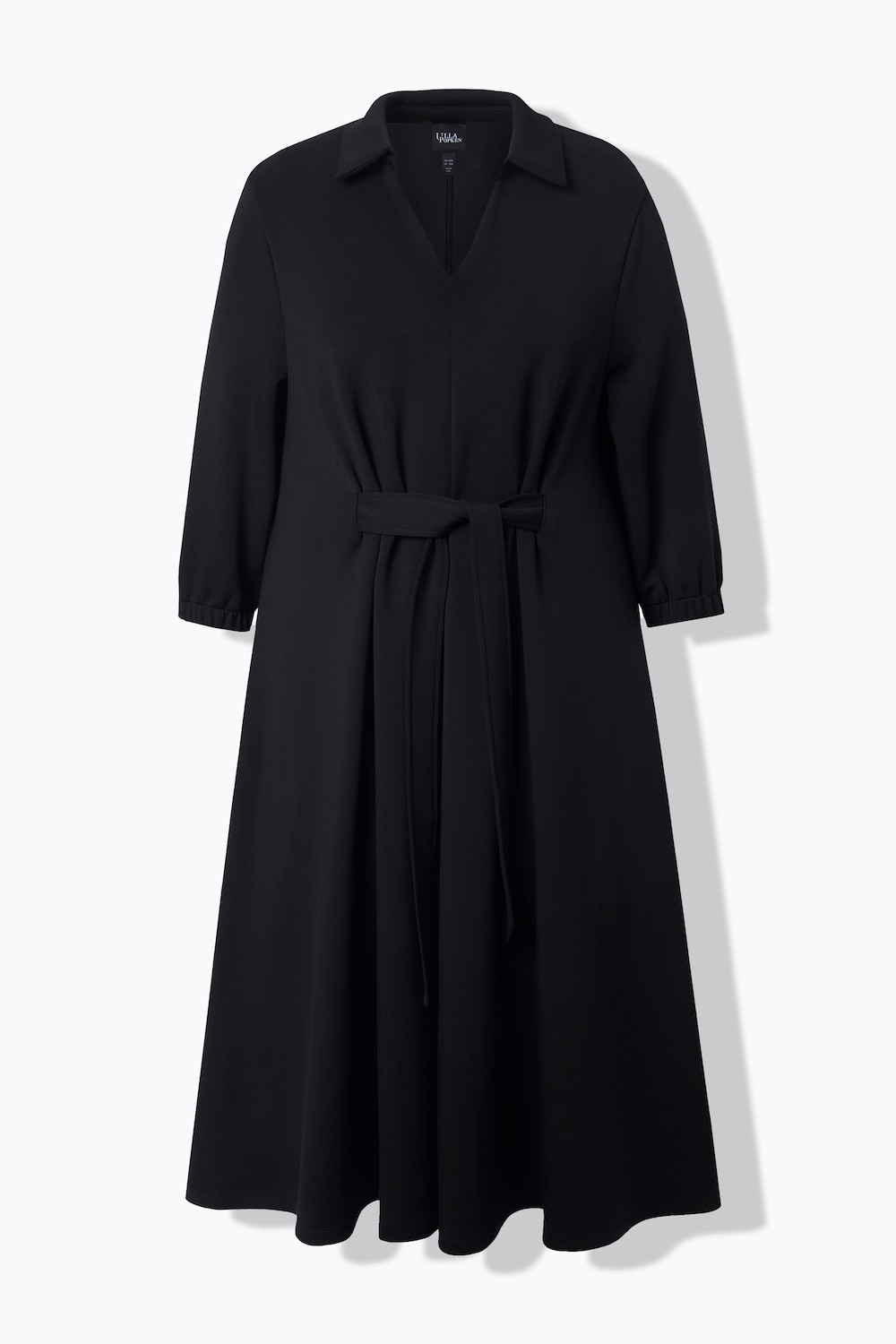 Stora storlekar Mjukisklänning, Dam, svart, storlek: 42/44, Syntetfibrer/Polyester, Ulla Popken
