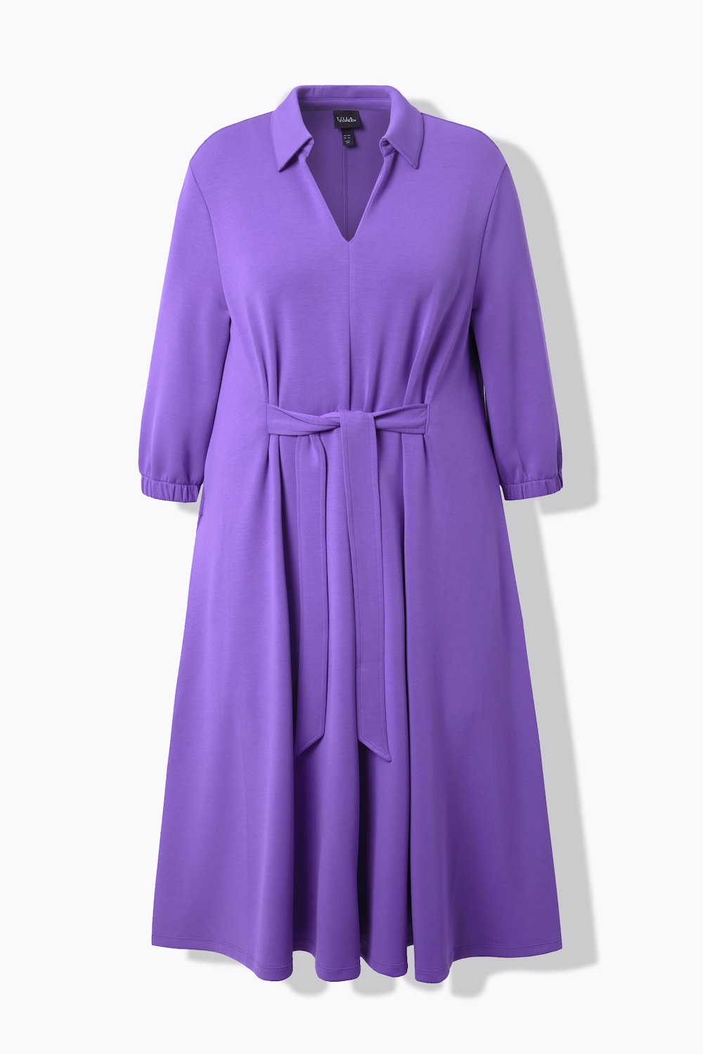 Stora storlekar Mjukisklänning, Dam, lila, storlek: 46/48, Syntetfibrer/Polyester, Ulla Popken