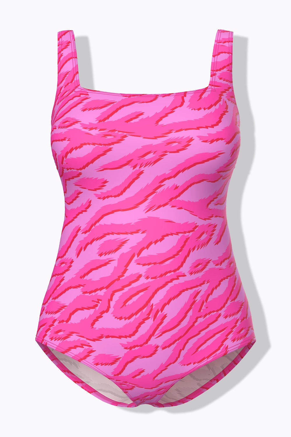 Stora storlekar Baddräkt, Dam, rosa, storlek: 50/52, Polyester/Syntetfibrer/Elastan, Ulla Popken