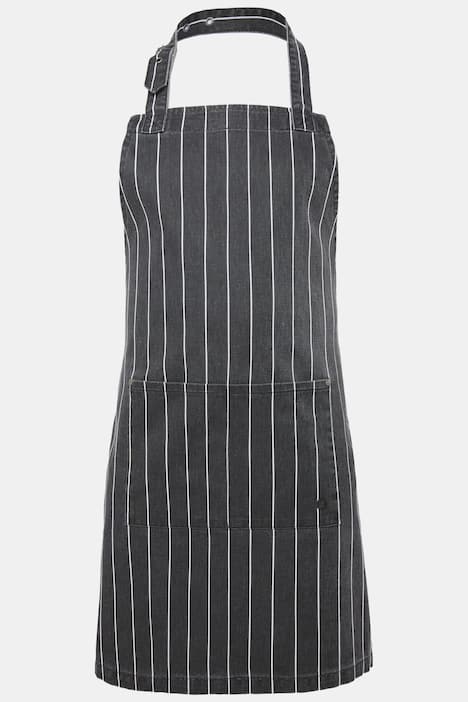 JP1880 Schürze, Denim, Streifen, Größe verstellbar bis 7 XL