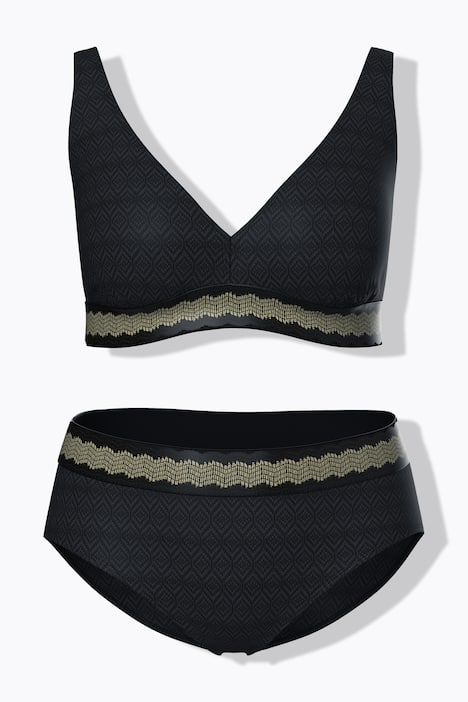 Bikini, goudkleurige galon, zachte cups, verstelbare bandjes