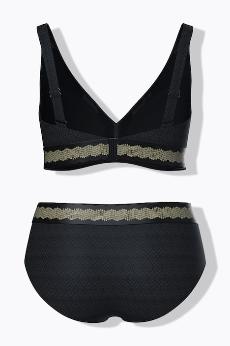 Bikini, goudkleurige galon, zachte cups, verstelbare bandjes