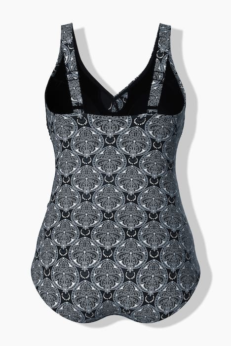 Maillot de bain avec bonnets souples et nœud fantaisie, esprit cache-cœur, matière recyclée