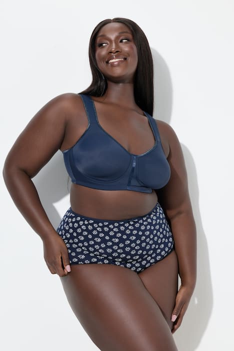 Maxislips, 5er-Pack, Blüten/ einfarbig