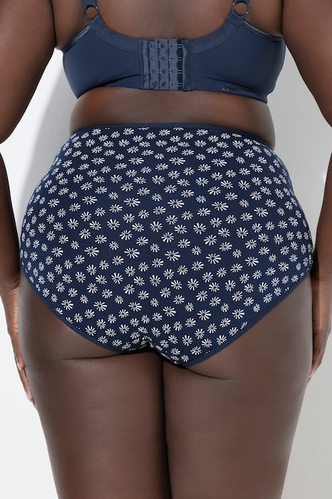 Maxislips, 5er-Pack, Blüten/ einfarbig