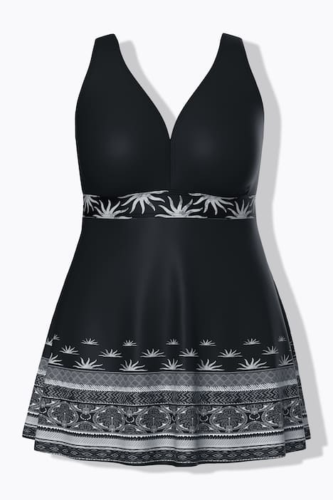 Robe de bain avec bonnets souples, matière recyclée et motif soleils