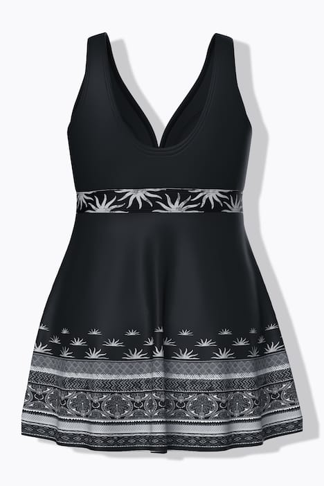 Robe de bain avec bonnets souples, matière recyclée et motif soleils