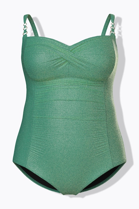 Badpak, glitter, zachte cups, verstelbare schouderbandjes, gerecyceld