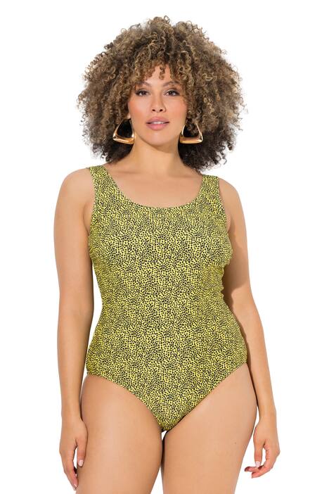 Plavky, puntíky, bez měkkých košíčků, kulatý výstřih