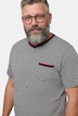Men+ Schlafanzug, kurzer Zweiteiler, Bauchfit, Halbarm, Alloverprint, bis 8 XL