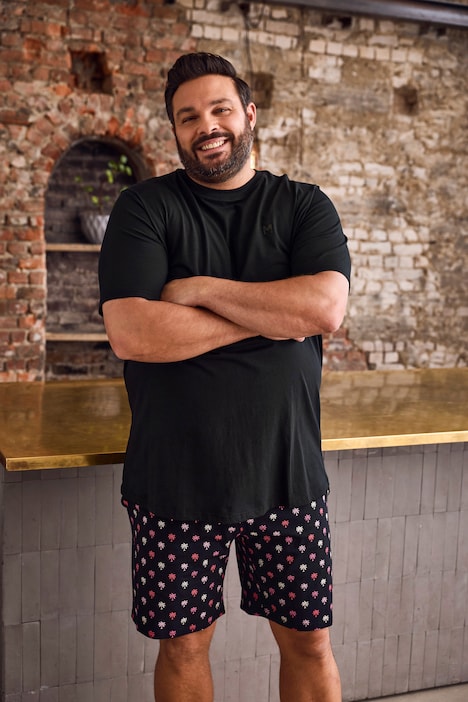 pyjama, kaksiosainen, lyhyt malli, suurin koko 8XL