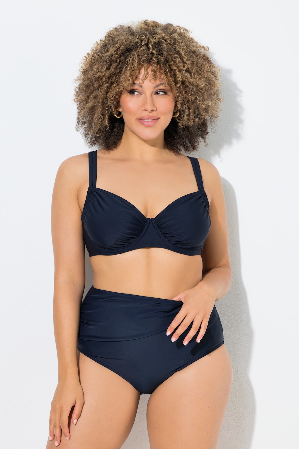 Große Größen Bügel-Bikini, Damen, blau, Größe: 56, Elasthan, Ulla Popken