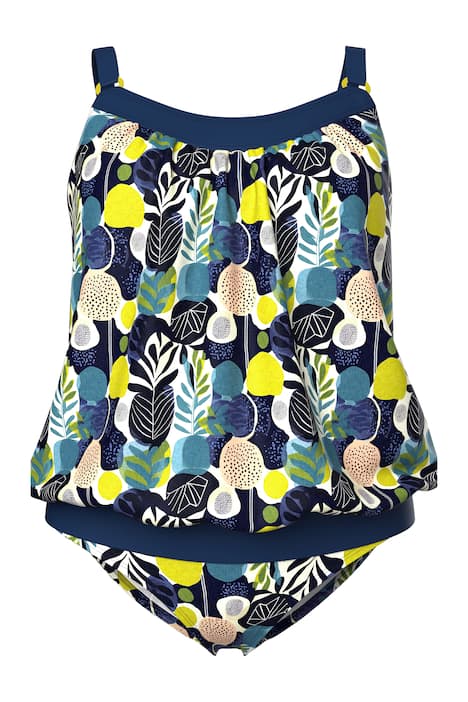 Tankiny, lístky, měkké košíčky, nastavitelná ramínka, elastický lem