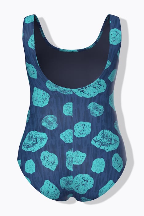 Badeanzug, Punkte, ohne Softcups, Rundhals