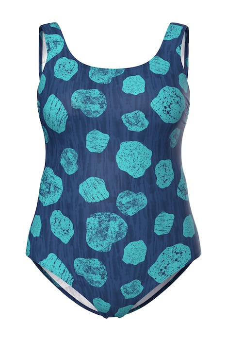 Plavky, puntíky, bez měkkých košíčků, kulatý výstřih