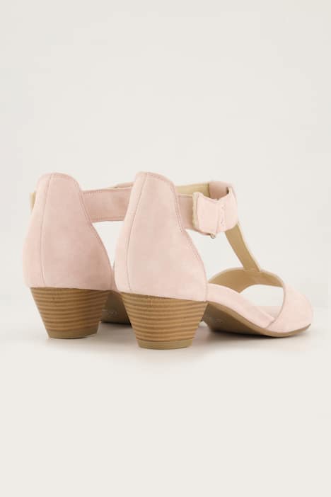 Leren sandalen, suède, siersteentjes, wijdte H