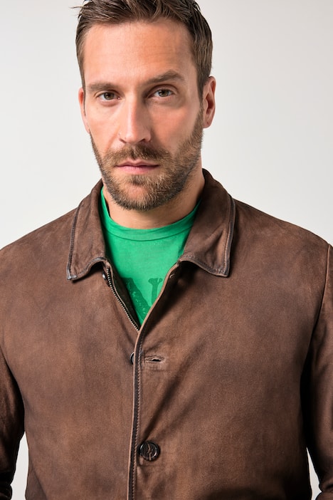 JP1880 Leder-Blouson, Leder, feinstes Ziegen-Veloursleder, Vintage Look, bis 7 XL