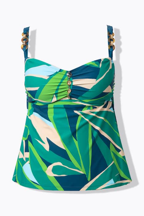 Tankini, Blätter, Softcups, Träger verstellbar